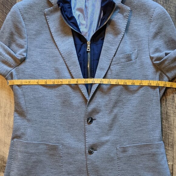 Peter Millar Collection Blazer Gray Wool Jacket 40R w/ Detachable Dickey - Picture 8 of 10